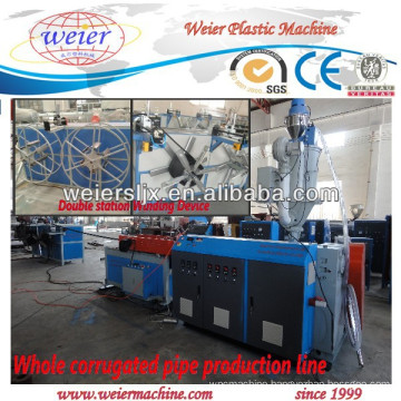 Corrugated PVC cable protection electrical conduit pipe machine